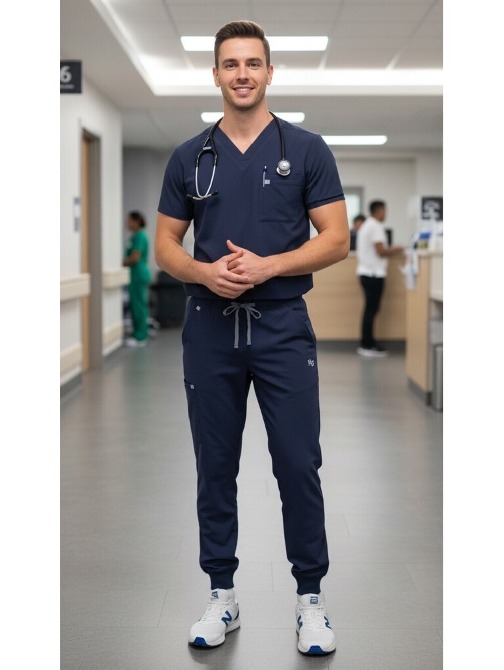 Figs M_Tansen Jogger 2.0 Tall Medium Navy Blue NWT